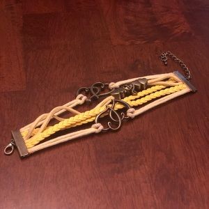 Yellow/Bronze music bracelet